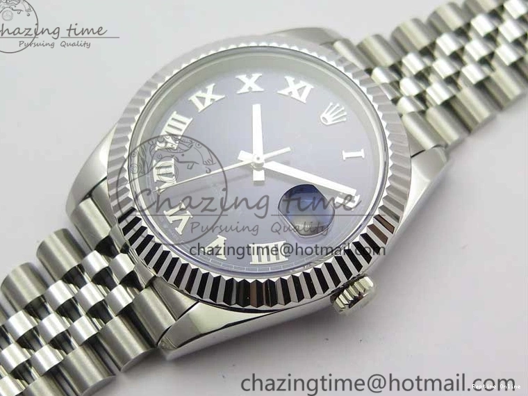 0203 ModernLook DateJust 41mm 126334 SS BP Maker 1:1 Best Edition New Version Blue Roman Dial on Jubilee Bracelet 3033